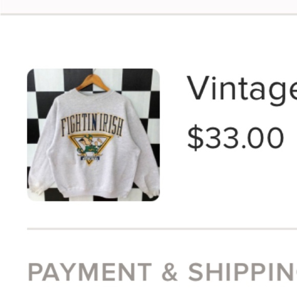 Fighting Irish Gray Sweater